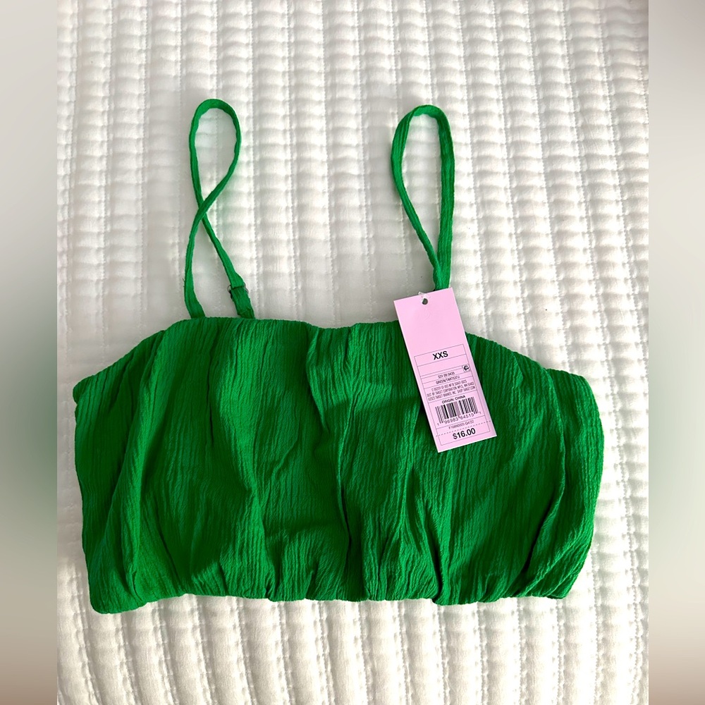 Wild Fable XXS hunter green cropped tank top